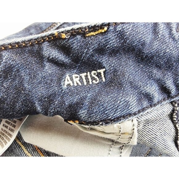 American Eagle Outfitters Size 8 Regular Women 25" Inseam Artist Crop Blue Jeans - Picture 6 of 13